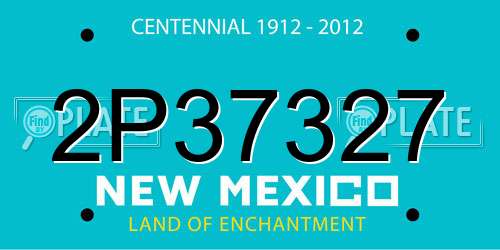 2P37327 New Mexico License Plate