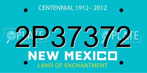 2P37372 New Mexico License Plate