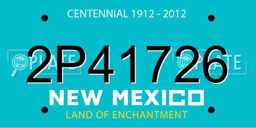 2P41726 New Mexico License Plate