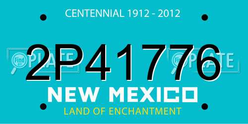 2P41776 New Mexico License Plate