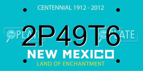 2P49T6 New Mexico License Plate