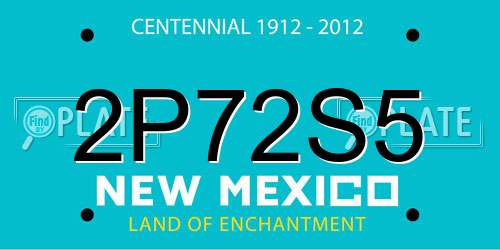 2P72S5 New Mexico License Plate
