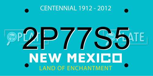 2P77S5 New Mexico License Plate