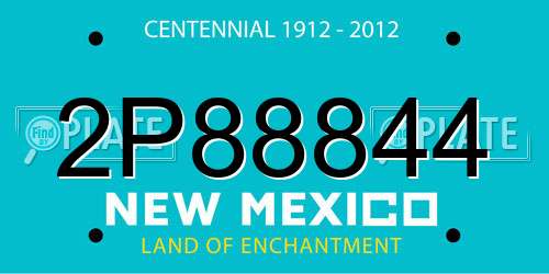 2P88844 New Mexico License Plate