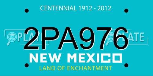 2PA976 New Mexico License Plate