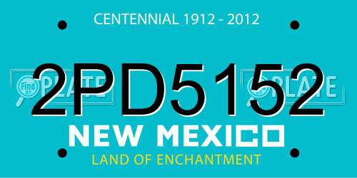 2PD5152 New Mexico License Plate