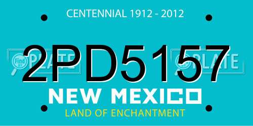 2PD5157 New Mexico License Plate