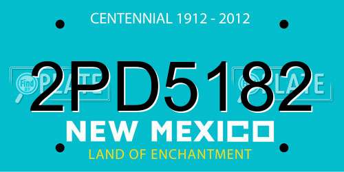 2PD5182 New Mexico License Plate