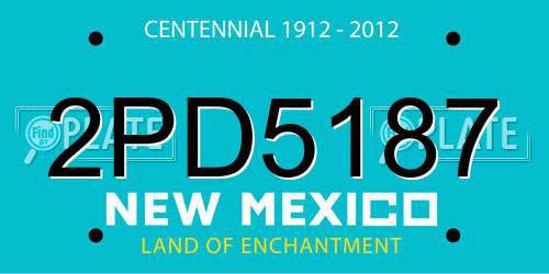 2PD5187 New Mexico License Plate