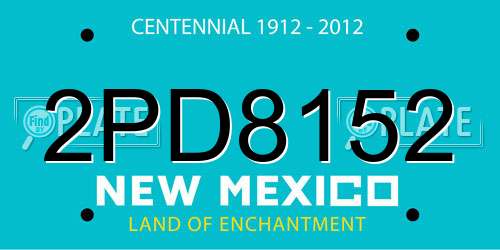 2PD8152 New Mexico License Plate