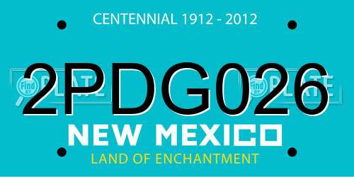 2PDG026 New Mexico License Plate