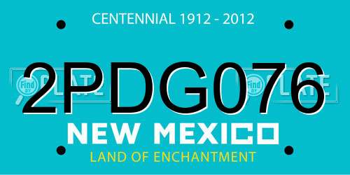 2PDG076 New Mexico License Plate