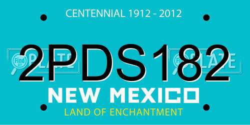 2PDS182 New Mexico License Plate