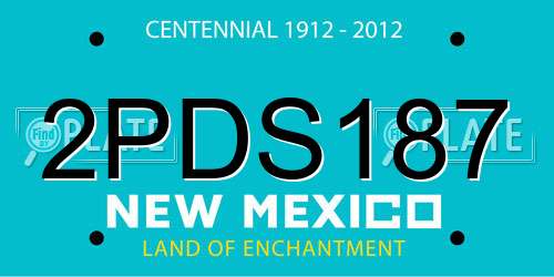 2PDS187 New Mexico License Plate