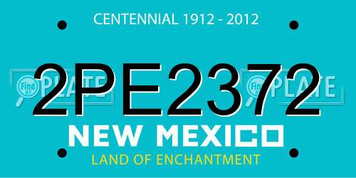 2PE2372 New Mexico License Plate