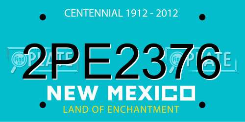 2PE2376 New Mexico License Plate