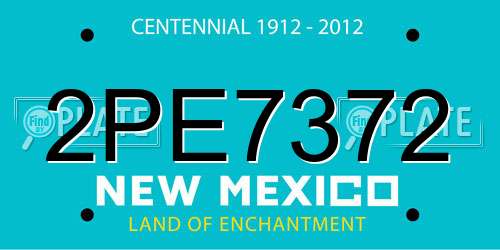 2PE7372 New Mexico License Plate