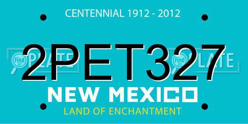 2PET327 New Mexico License Plate