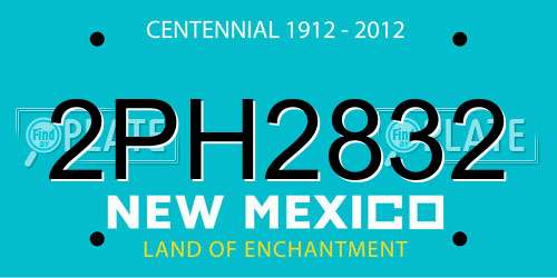 2PH2832 New Mexico License Plate