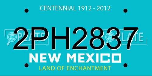 2PH2837 New Mexico License Plate