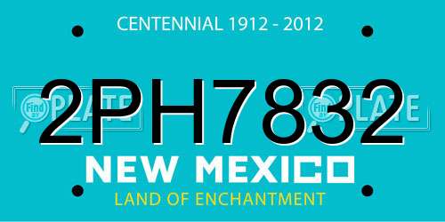 2PH7832 New Mexico License Plate