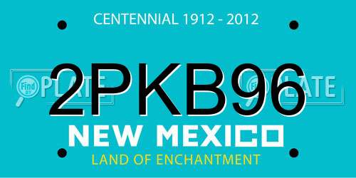 2PKB96 New Mexico License Plate