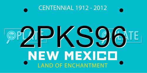 2PKS96 New Mexico License Plate