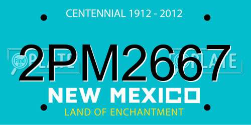 2PM2667 New Mexico License Plate