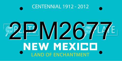 2PM2677 New Mexico License Plate