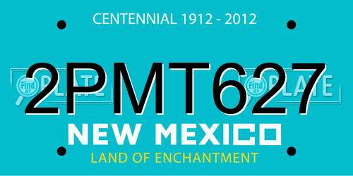 2PMT627 New Mexico License Plate