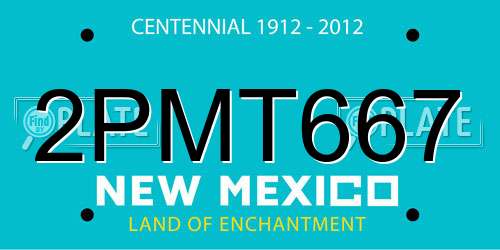 2PMT667 New Mexico License Plate