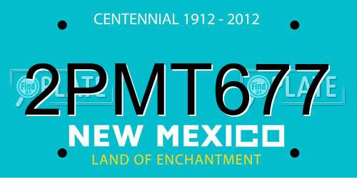 2PMT677 New Mexico License Plate