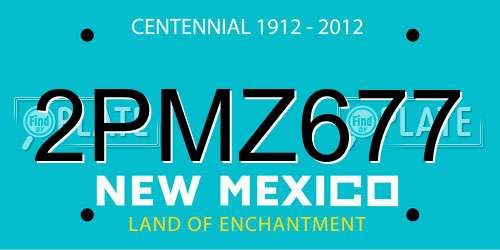 2PMZ677 New Mexico License Plate