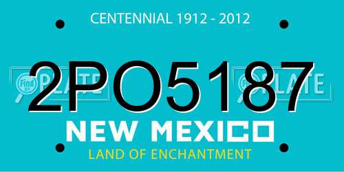 2PO5187 New Mexico License Plate