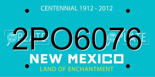 2PO6076 New Mexico License Plate