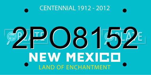 2PO8152 New Mexico License Plate