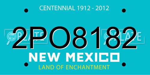 2PO8182 New Mexico License Plate