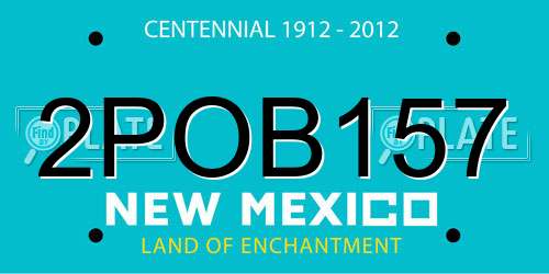2POB157 New Mexico License Plate