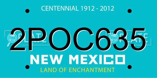 2POC635 New Mexico License Plate