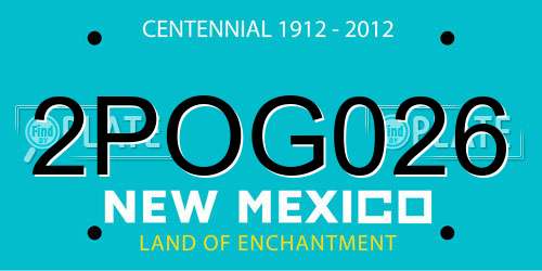 2POG026 New Mexico License Plate