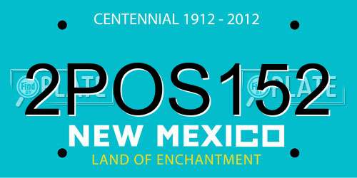 2POS152 New Mexico License Plate