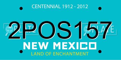 2POS157 New Mexico License Plate