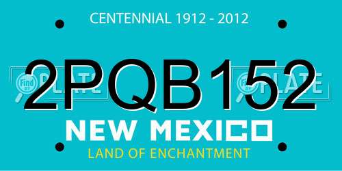 2PQB152 New Mexico License Plate