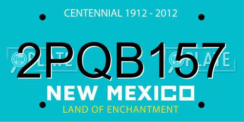 2PQB157 New Mexico License Plate