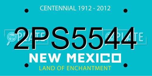 2PS5544 New Mexico License Plate