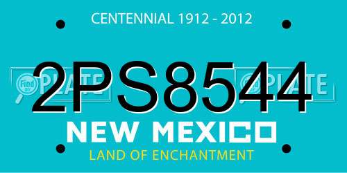 2PS8544 New Mexico License Plate