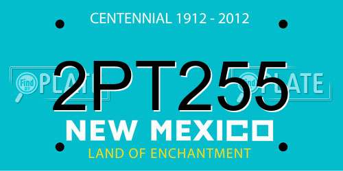 2PT255 New Mexico License Plate