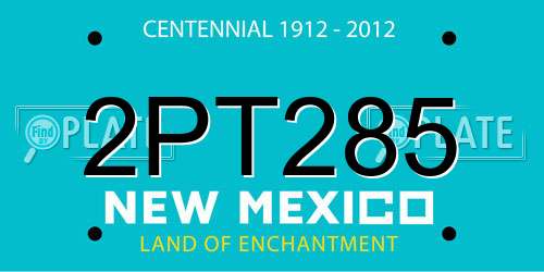 2PT285 New Mexico License Plate