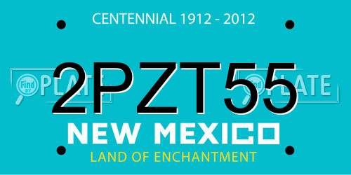 2PZT55 New Mexico License Plate