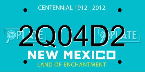 2Q04D2 New Mexico License Plate
